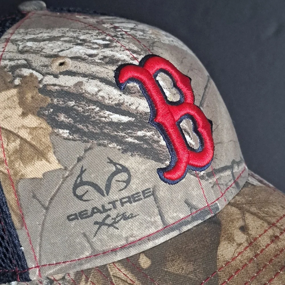 Boston Red Socks Hat Cap New Era MLB Medium 39thirty Realtree Camo Jersey Mens - Picture 6 of 6